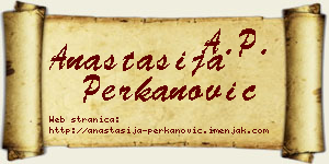 Anastasija Perkanović vizit kartica